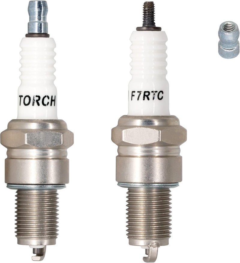 TORCH 2PK F7RTC Spark Plug Replace for NGK 5534/BPR7ES V-line-19, for Bosch 7992/WR5DC 4038/WR5DP, for Champion 332/RN7YC 415/RN9YC 818/RN2C,for Denso W22EPR-U/3088, for ACDelco R41CXLS, OEM - Image 1